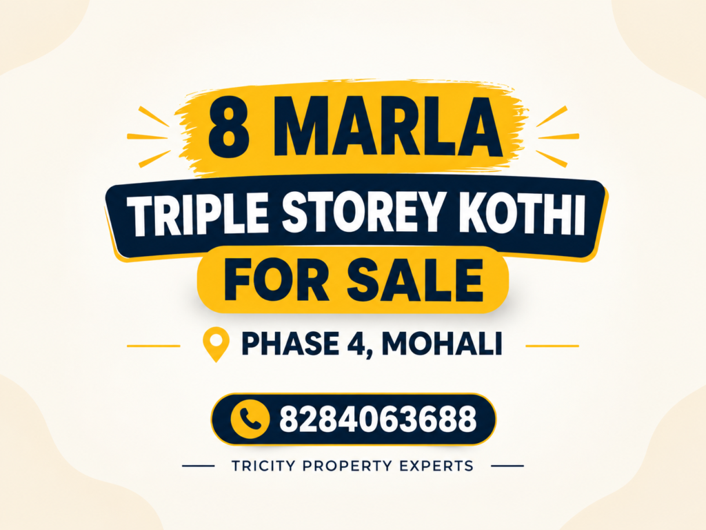 8 Marla house for sale in Mohali, Punjab – Tricity Property Experts